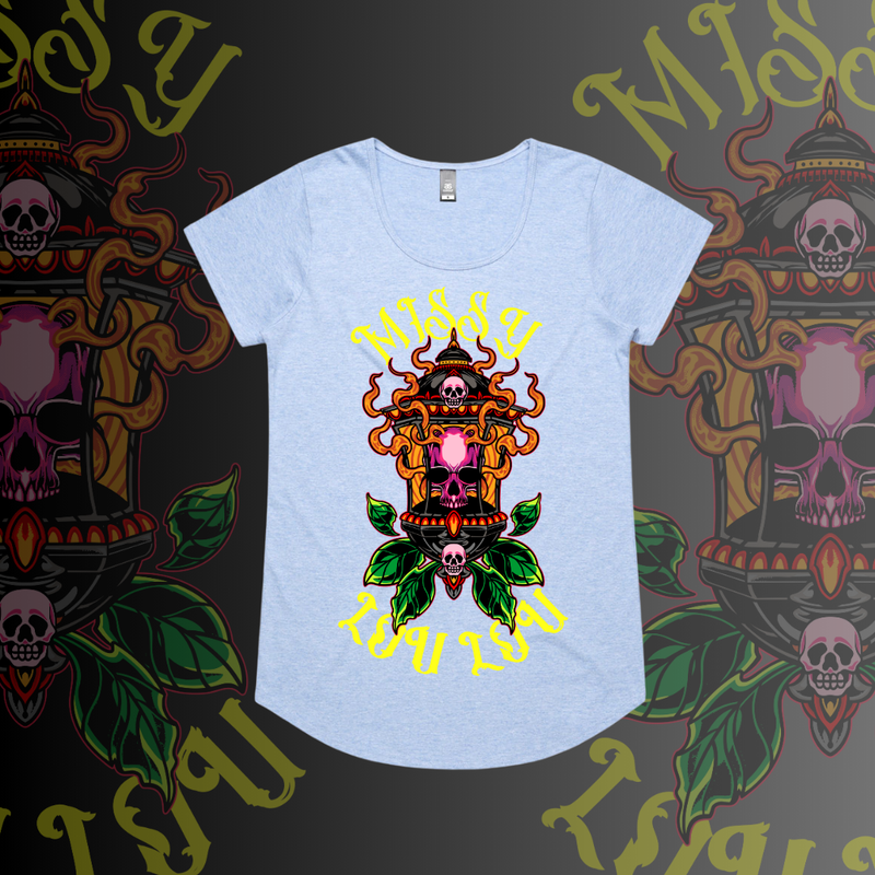 LIGHTS OUT - Drop neck tee, Front design