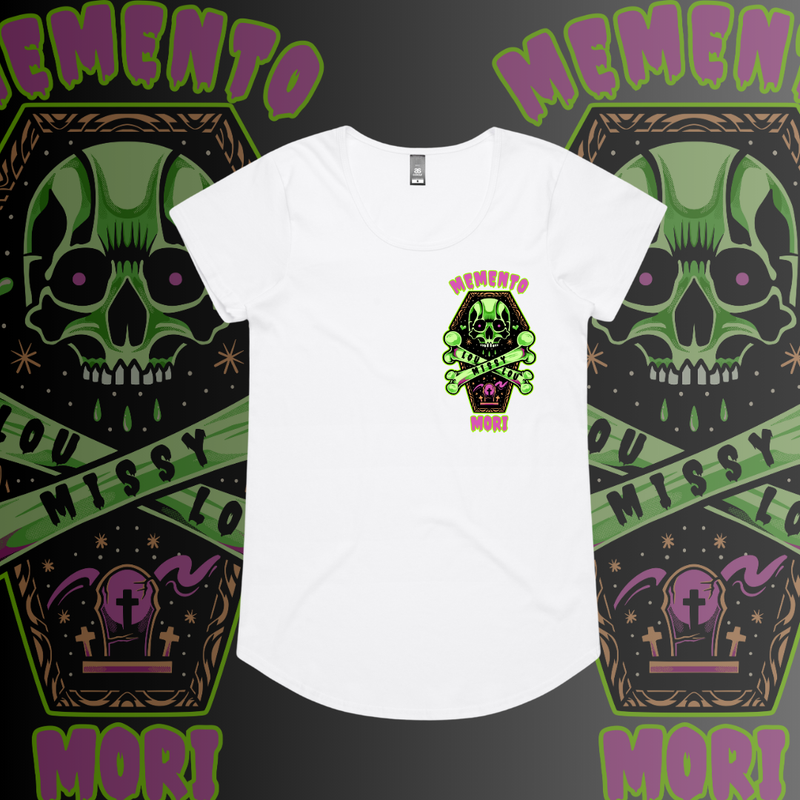 MEMENTO MORI - Drop neck tees, Pocket design