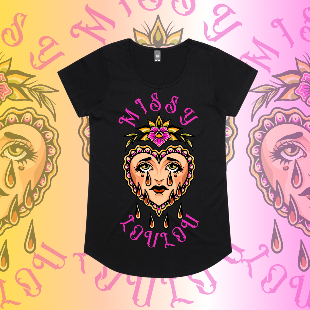 Crying Hearts - Drop neck tee's