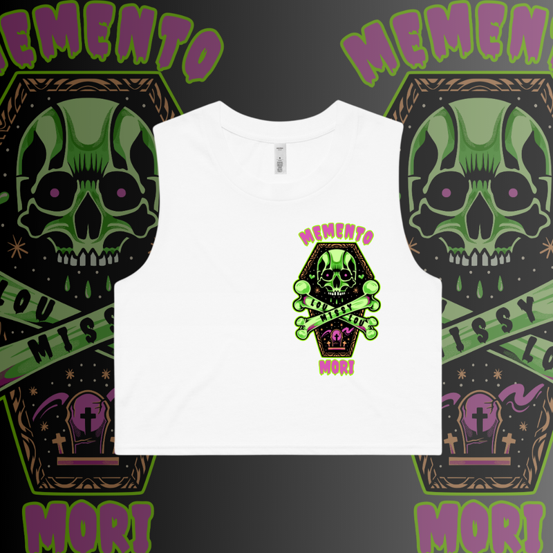 MEMENTO MORI - Crop tank, Pocket design