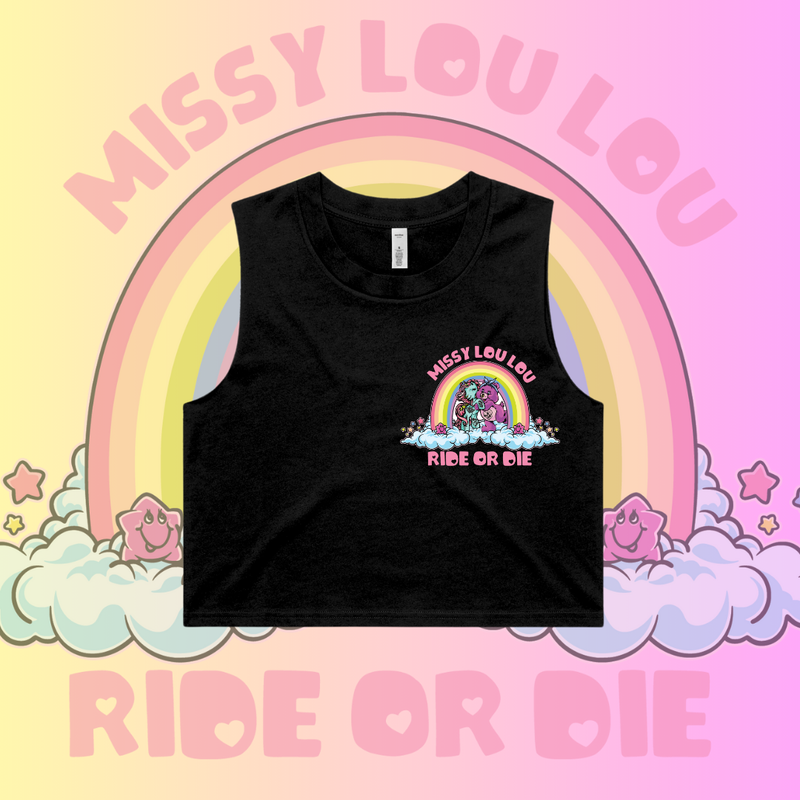Ride or Die - Crop tank pocket design