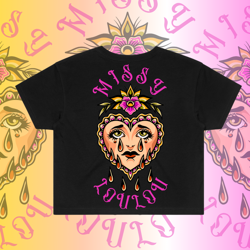 Crying Hearts - Crop Tees