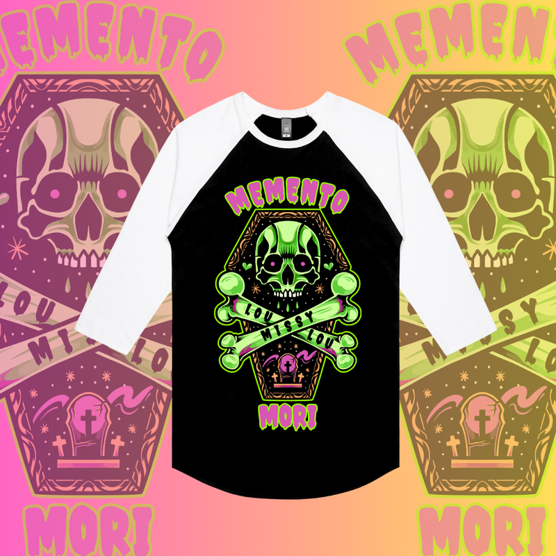MEMENTO MORI - Baseball tee, Front design