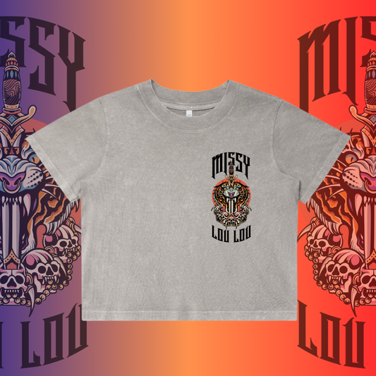 Tiger Skull- Crop Tees