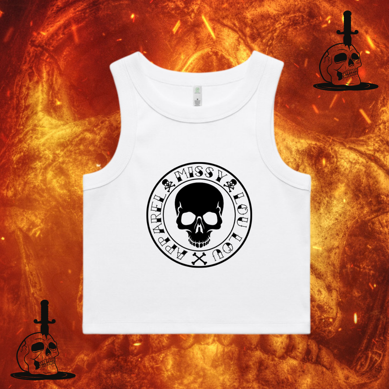 SKULL & BONES - Organic Rib Crop Tank