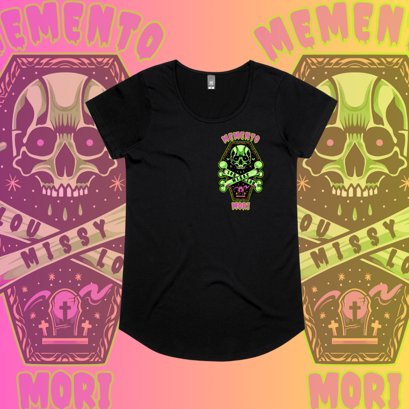 MEMENTO MORI - Drop neck tees, Pocket design
