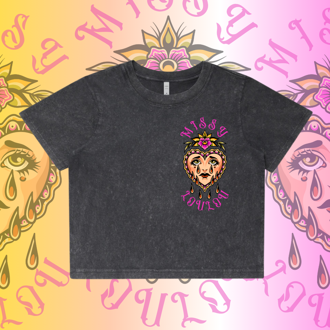 Crying Hearts - Crop Tees
