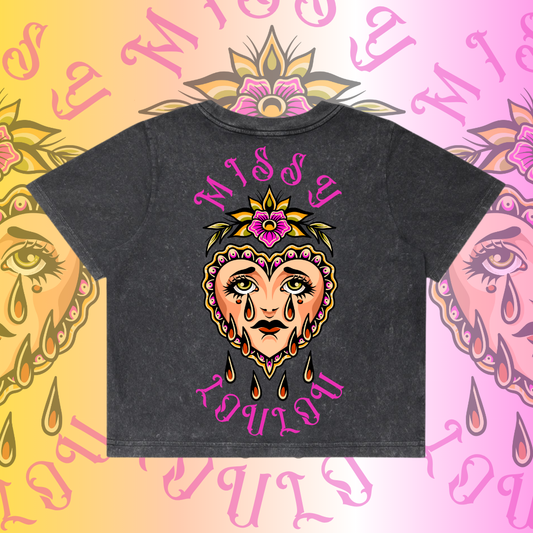 Crying Hearts - Crop Tees