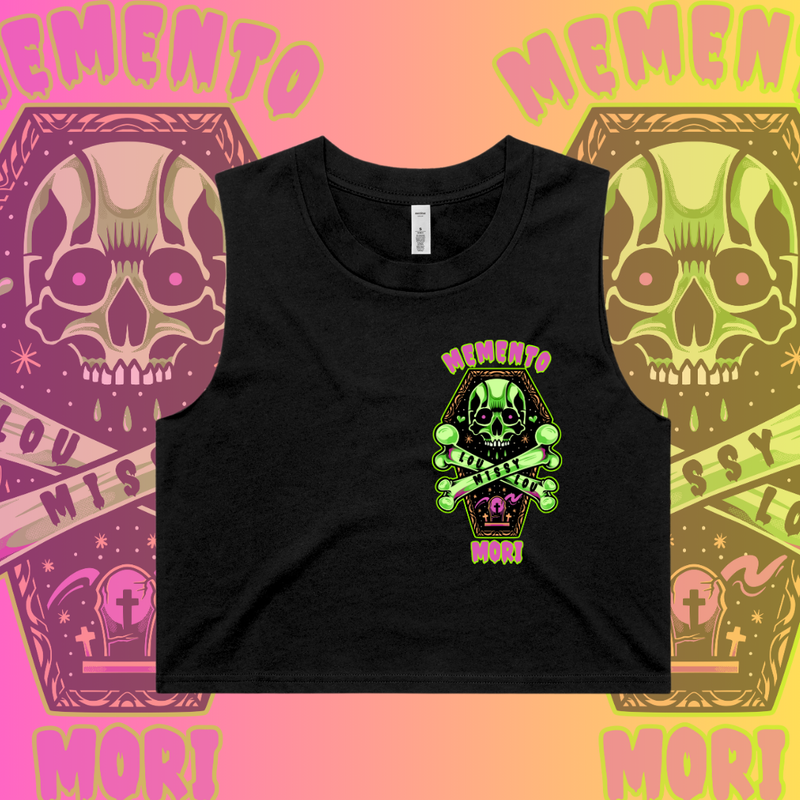 MEMENTO MORI - Crop tank, Pocket design