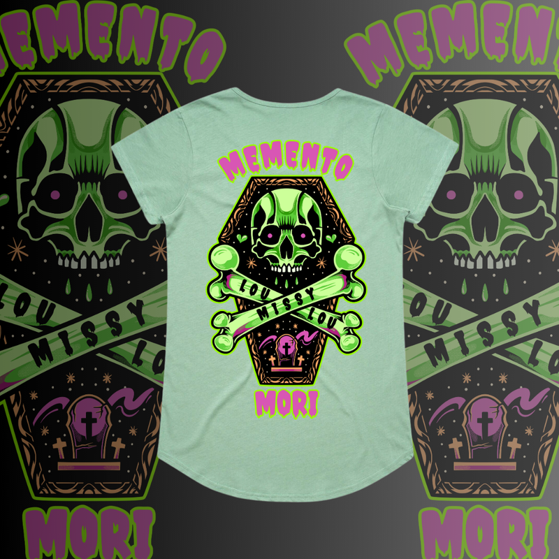 MEMENTO MORI - Drop neck tees, Pocket design