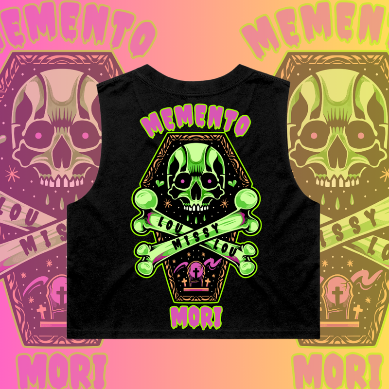 MEMENTO MORI - Crop tank, Pocket design