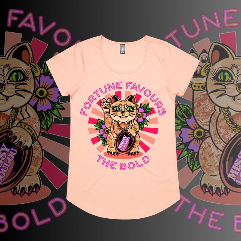 MISS KITTY - Drop neck tee, Front design