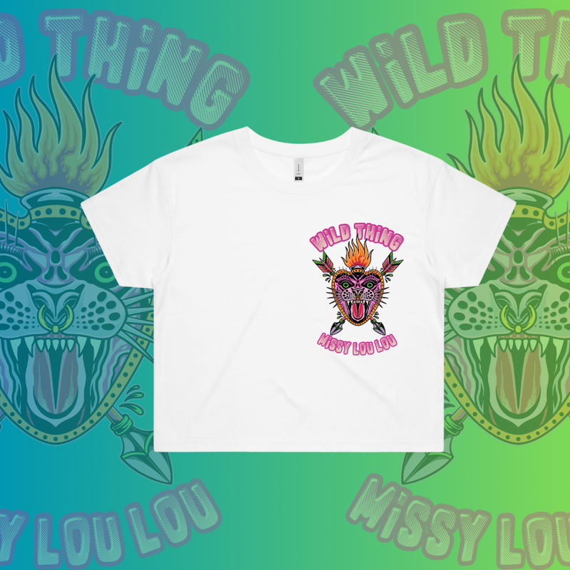 WILD THING - Crop Tees, Pocket design