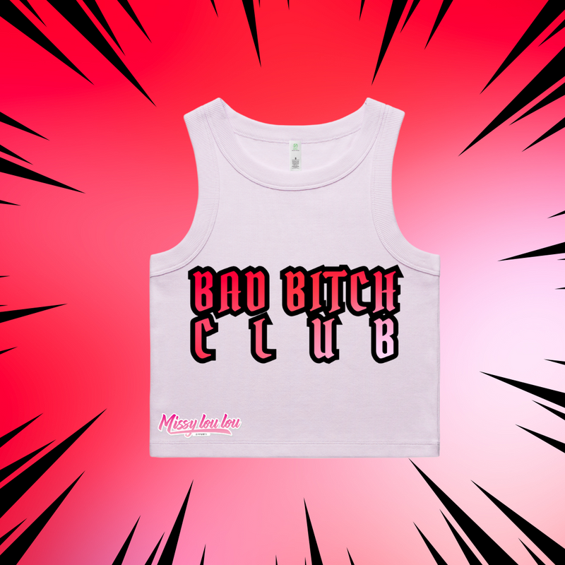 BAD BITCH CLUB - Crop Rib Tank