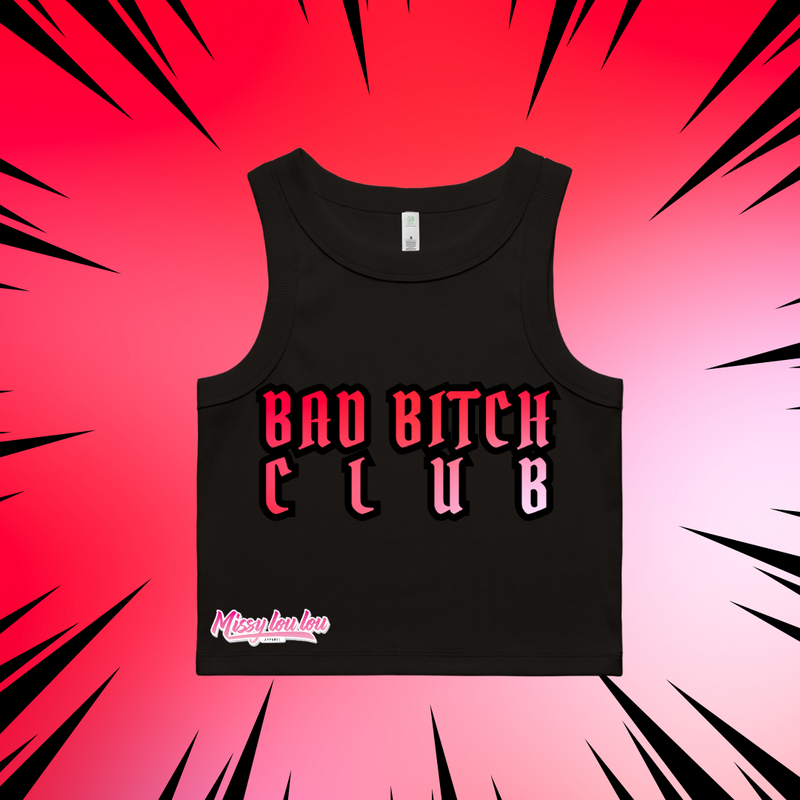 BAD BITCH CLUB - Crop Rib Tank
