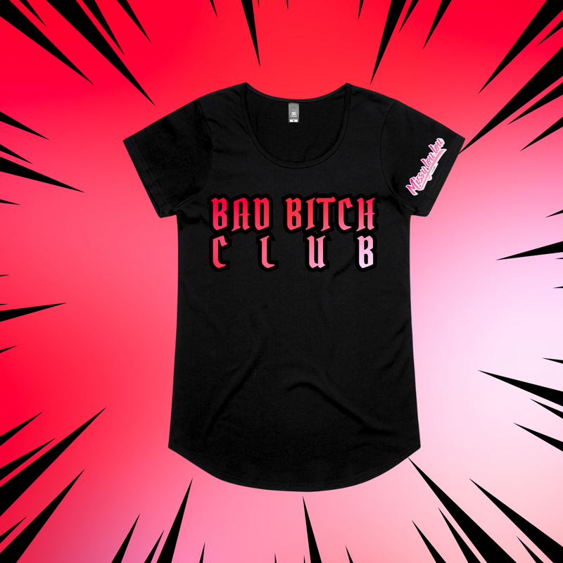 BAD BITCH CLUB - Drop neck tee
