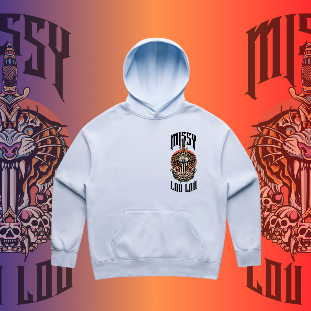 Tiger Skull- Unisex, Heavy weight hood