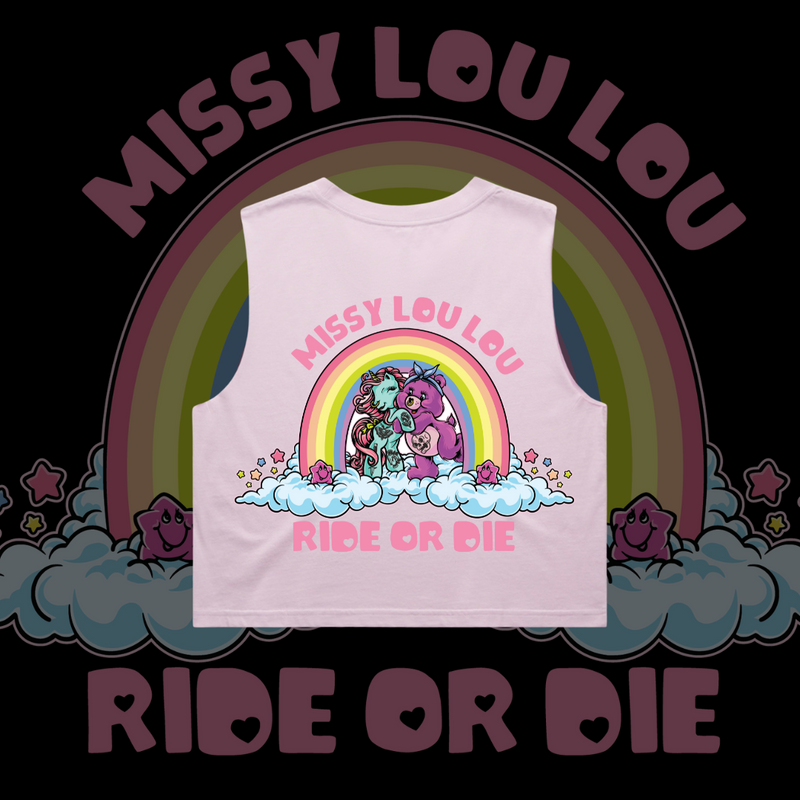 Ride or Die - Crop tank pocket design
