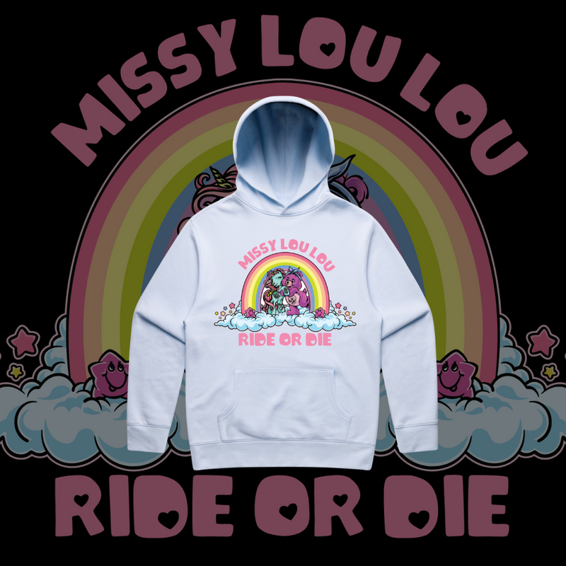 Ride or Die - Unisex Baby Blue Hood