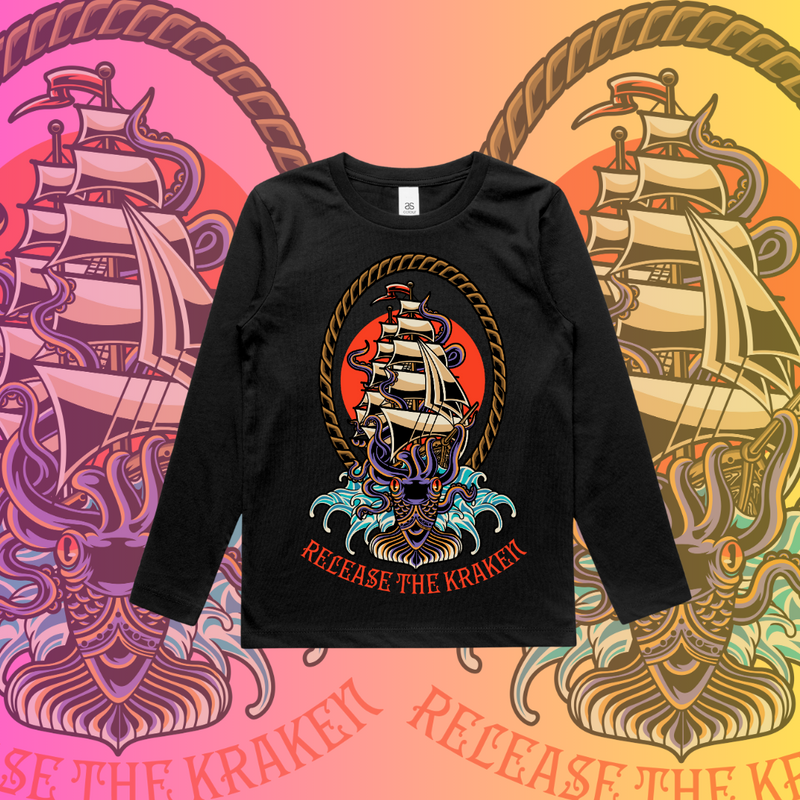 Release the Kraken - Kids Long sleeve Tee