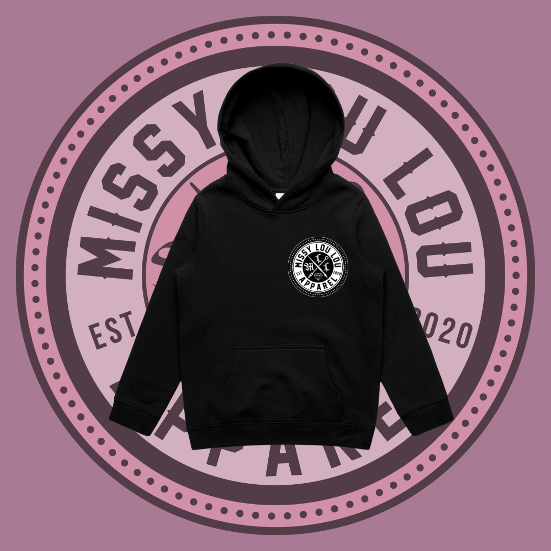 Missy Logo  - Kids Hoodie, Black Logo
