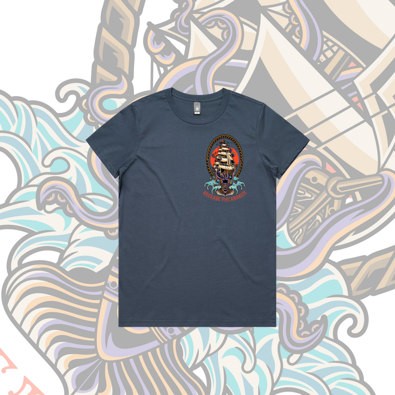 Release the Kraken - Women's Premium tee, Petrol Blue