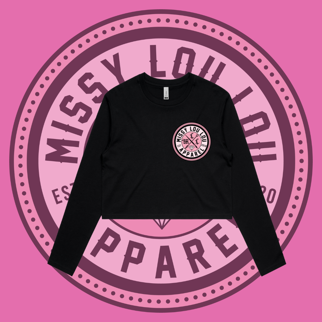 Missy Logo - Crop longsleeve - Pink