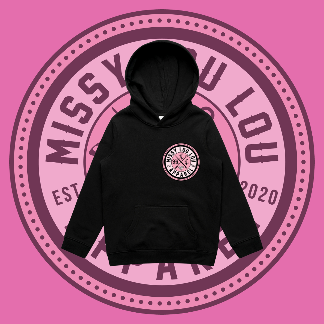 Missy Logo  - Kids Hoodie, Pink Logo