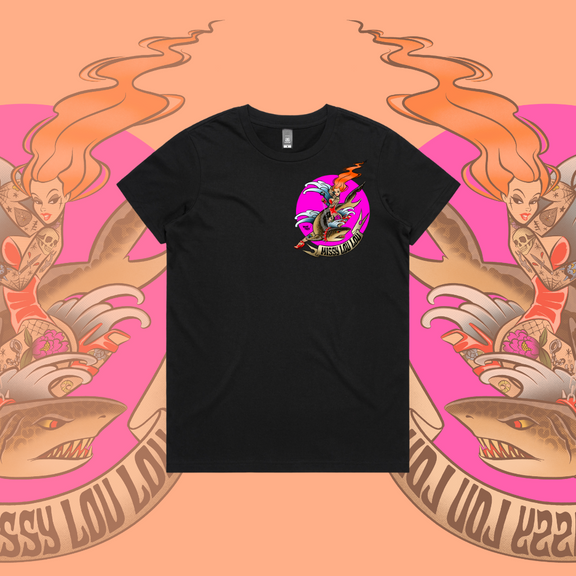 Miss Fin - Premium women's tee, Lilac & Black