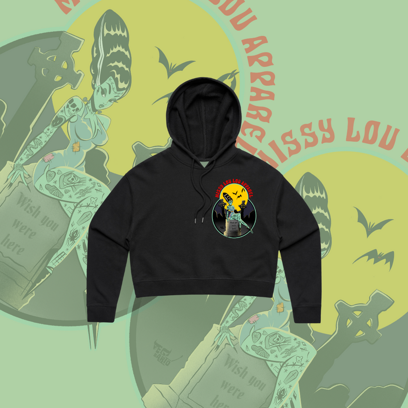 Grave Digger - Crop Women's Hood, Black