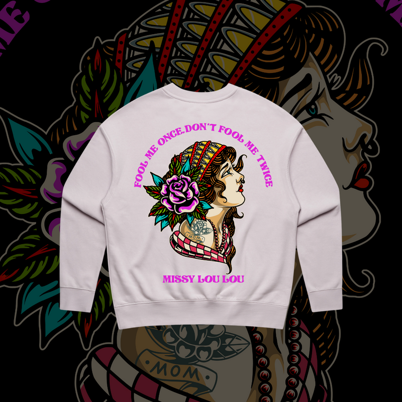 Fool Me Once - Relaxed Crew Sweater