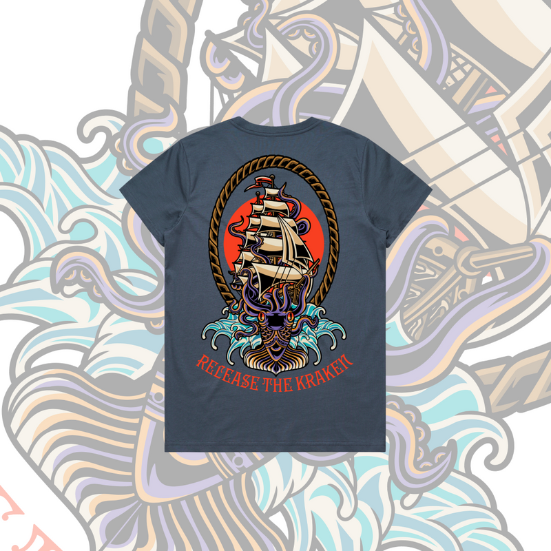 Release the Kraken - Women's Premium tee, Petrol Blue