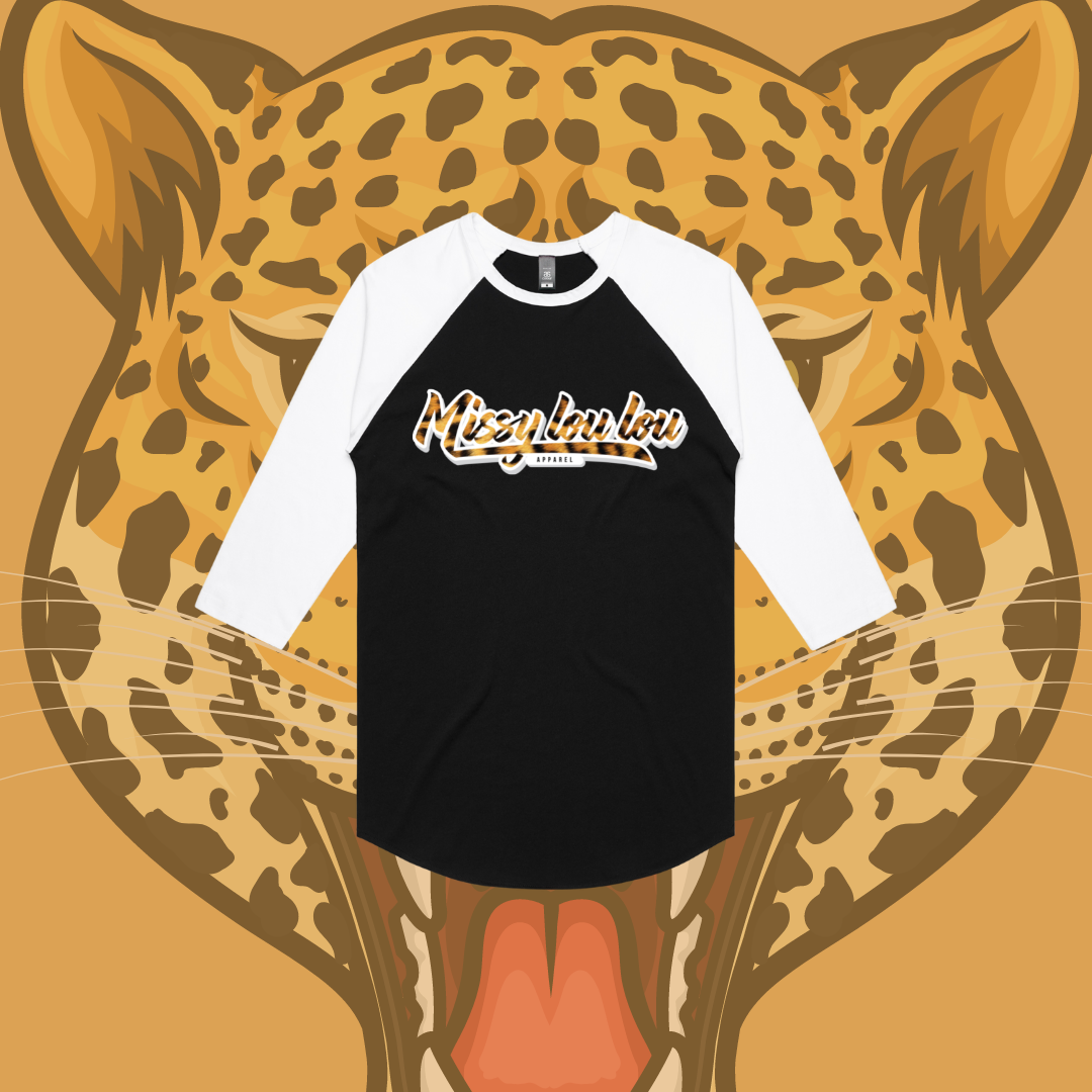 Logo Collection - Leopard Print - Baseball tee