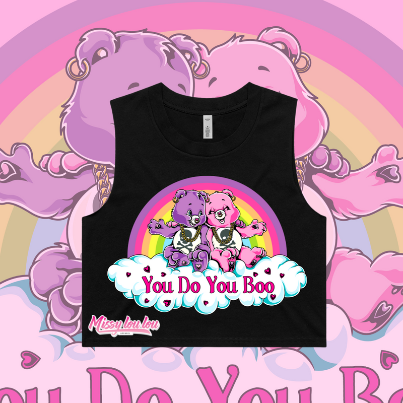 You Do You Boo - Crop Tanks, Front Design