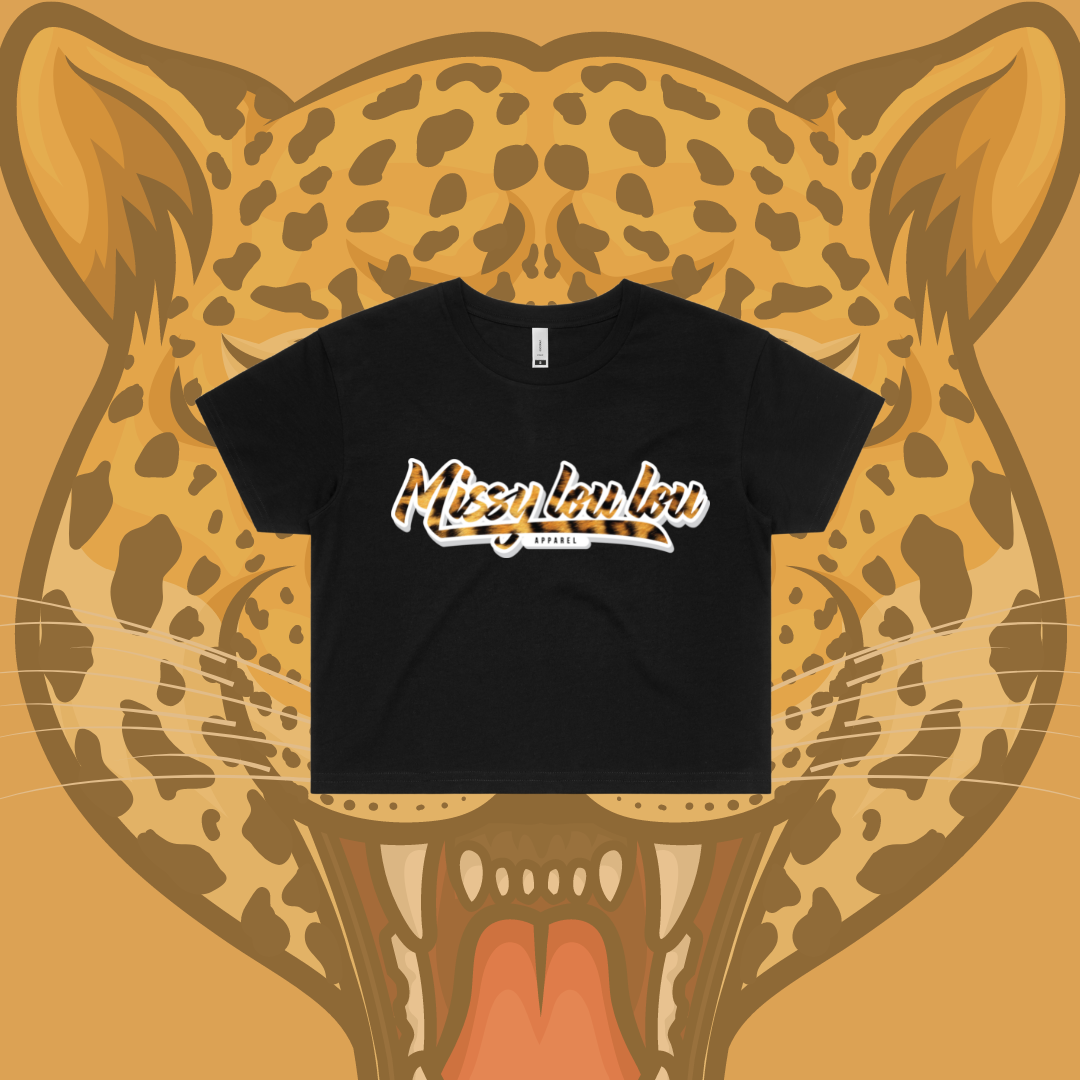 Logo Collection - Leopard Print - Crop Tee
