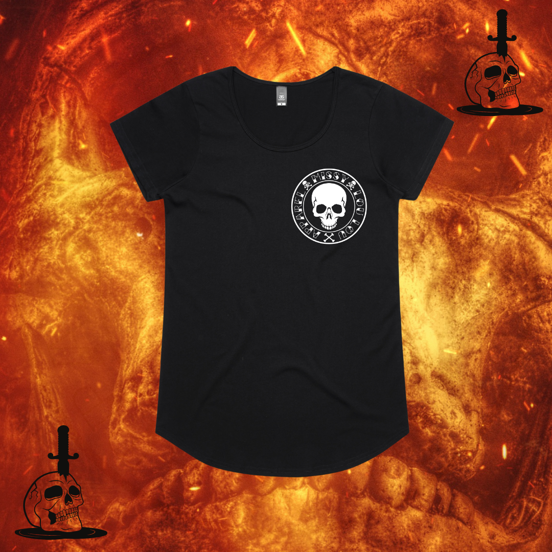 SKULL & BONES   - Drop neck tee's