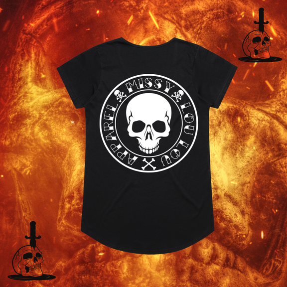 SKULL & BONES   - Drop neck tee's