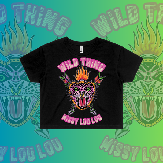WILD THING -  Crop Tees, Front Design 