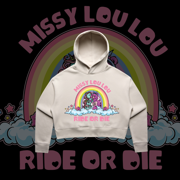 Ride or Die - Oversized Fleece Crop Hood