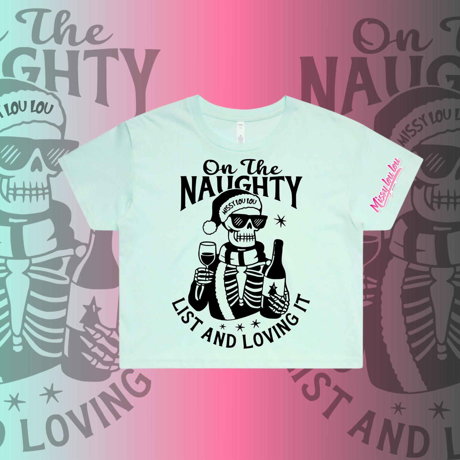 NAUGHTY LIST   - Crop Tee's 