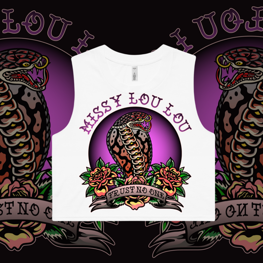 Trust No One - Crop Tank, Front Design