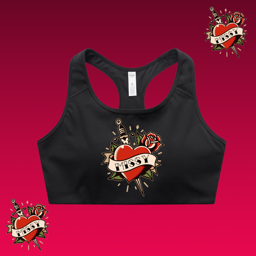 HEARTBREAK  - Active Sports Bra
