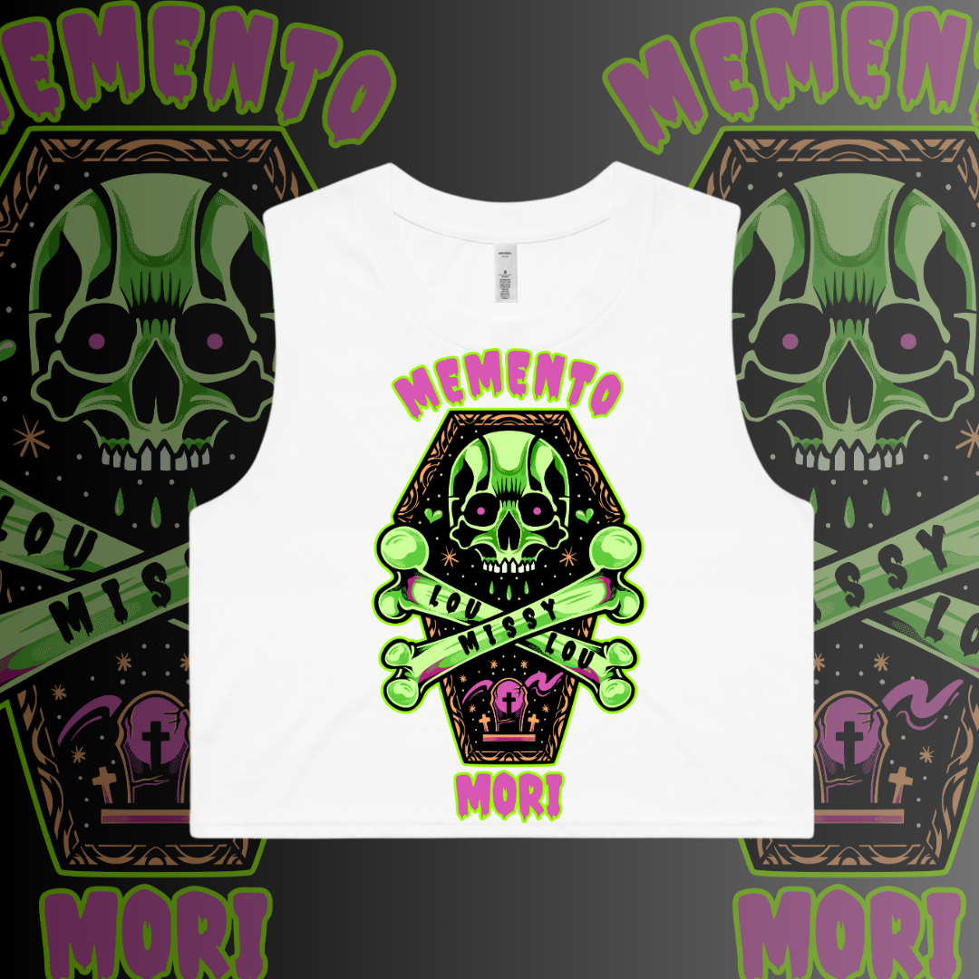 MEMENTO MORI -  Crop tank, Front design
