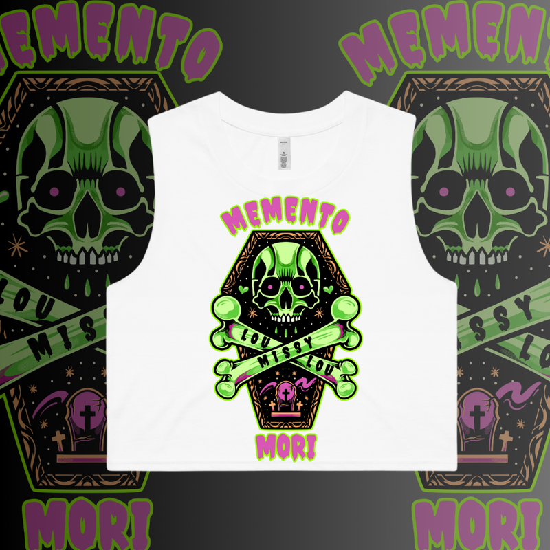 MEMENTO MORI -  Crop tank, Front design