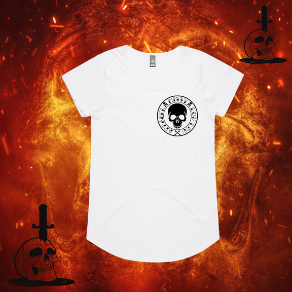 SKULL & BONES   - Drop neck tee's