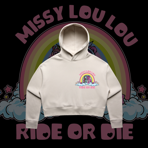 Ride or Die - Oversized Fleece Crop Hood