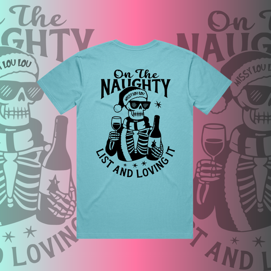 NAUGHTY LIST  -  Unisex Tee, Pocket design