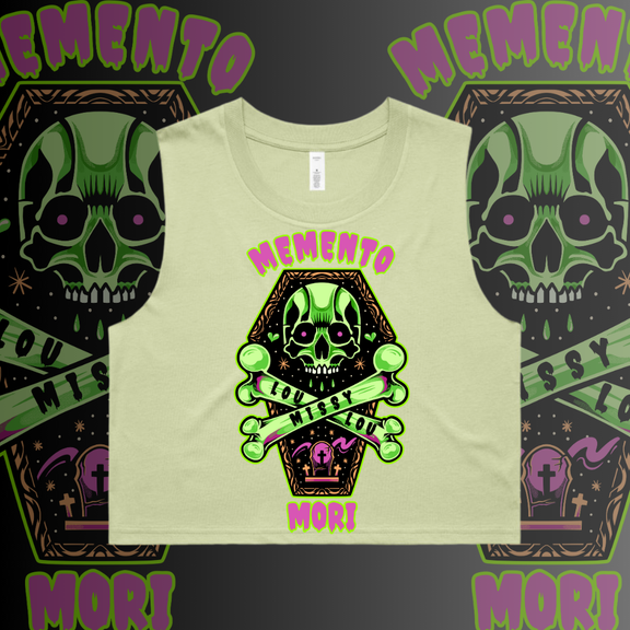MEMENTO MORI -  Crop tank, Front design