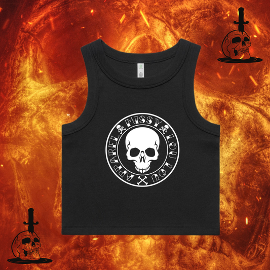 SKULL & BONES   - Organic Rib Crop Tank