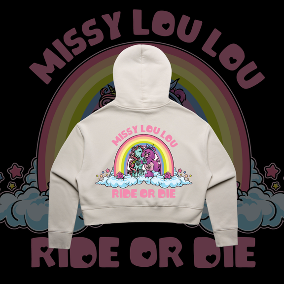 Ride or Die - Oversized Fleece Crop Hood